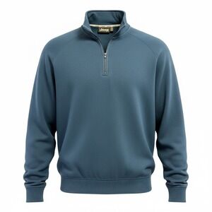 Jeep Blue 1/4 Zip Fleece Pullover Graphic Back Sweatshirt Sz Medium (Z29) NWTs